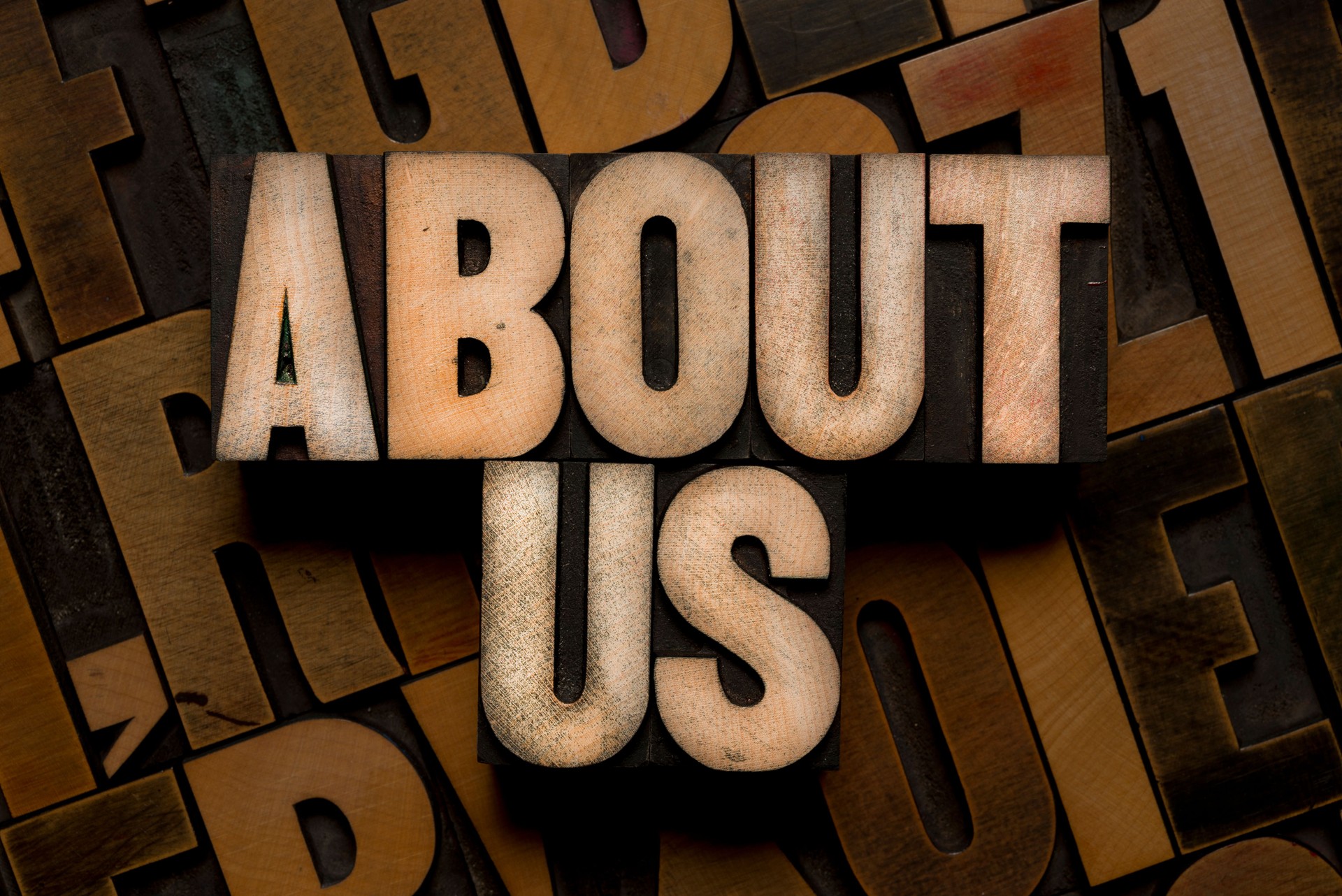 Letterpress type - About Us